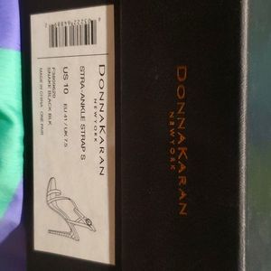 Donna Karan Snake Black Sandals